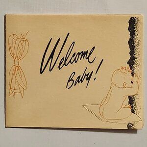 Adorable VINTAGE Jane Anne Welcome Baby Card Jane Anne Baby Scale Service